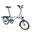 Brompton C Line Explore Mid Bar 6 Speed with Rack in cloud blue